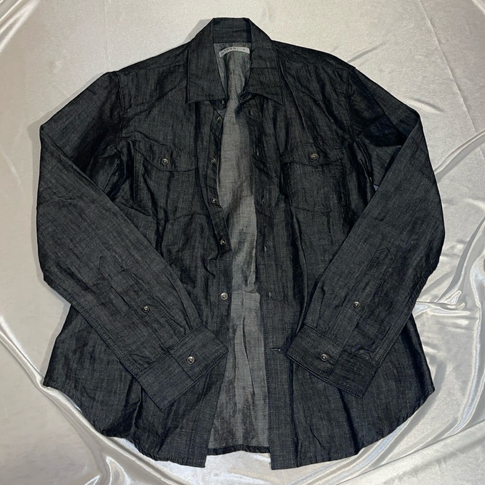 Gap 1969 Grey Denim Button Down